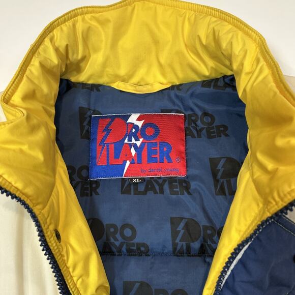 Vintage 90s Pro Player Michigan Wolverines Puffer Jacket Men’s XL Full Zip Blue - Picture 6 of 15